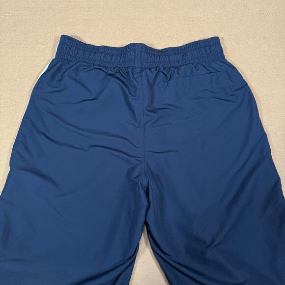 Vintage Nike Track Pants Navy Blue White Stripe Mesh Lined Zip Ankle Y2K 2000s L - Picture 5 of 9